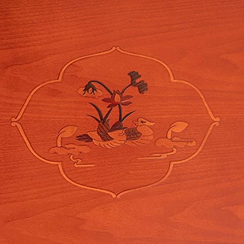 Korean Style Square Folding Coffee Table, Hand-Painted Wooden Dining Table - Image 5