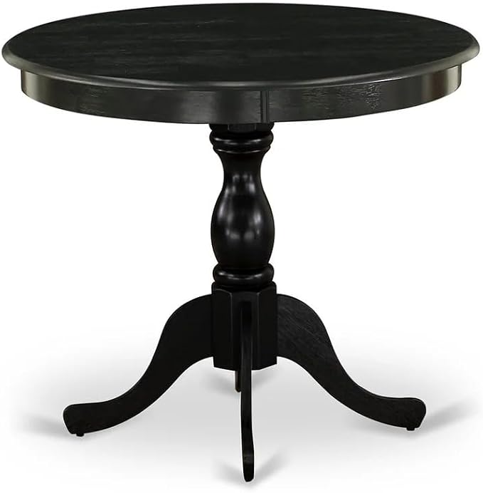 East West Furniture ANVA5-BLK-W 5 Piece Modern Dining Table Set Includes a - Image 3