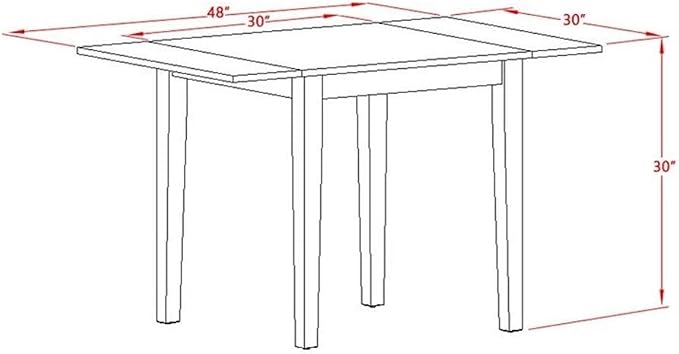 East West Furniture NDNO3-OAK-W 3 Piece Kitchen Table Set - Image 5