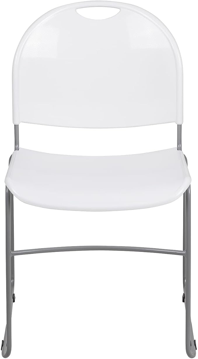 Flash Furniture HERCULES Series 5 Pack 880 lb. Capacity White Ultra-Compact by FlashFurniture