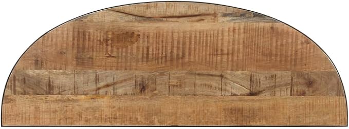 Solid Mango Wood Half Circle Side Table - Image 6