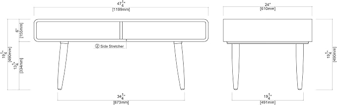 Boraam Halmstad Rectangular Coffee Table - Image 2