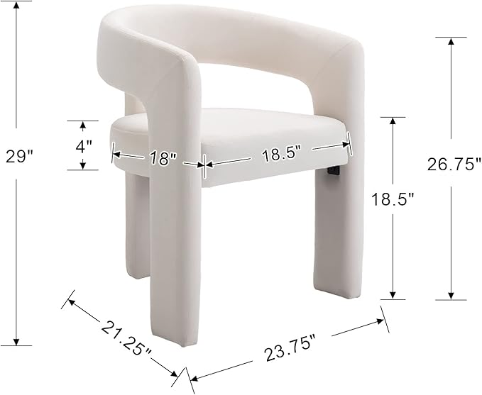 BESTANO Modern Velvet Fabric Upholstered Dining Chairs - Image 3