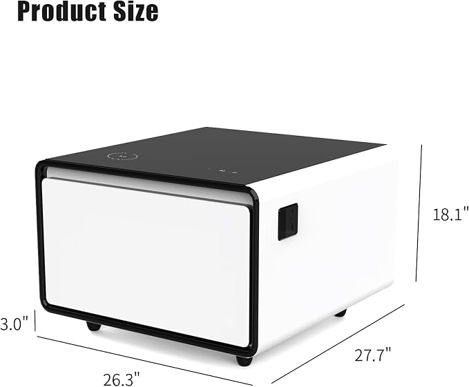 Smart Coffee Table with Fridge, Smart Center Table with Wireless Charging - Image 2