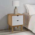 Scandinavian Style Bedside Cabinet, Engineered Wood Nightstand, 15.4" x 17.7" x by Unknown
