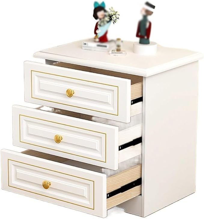 Bedside Storage Table Light Luxury Solid Wood Bedside Table, Simple Home by GKOKG