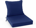 Summsun Outdoor Chair Cushions, Waterproof Backrest and Deep Seat Cushion Set by SUMMSUN