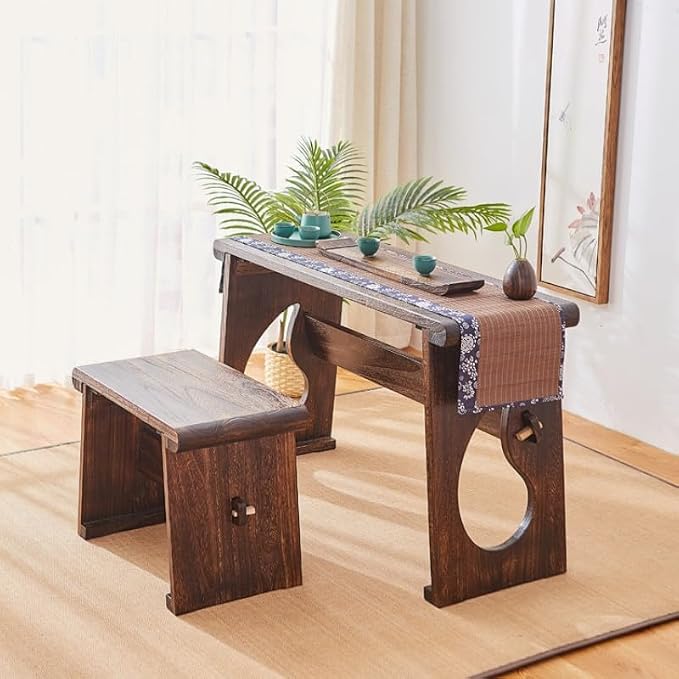 Asian Style Wooden Coffee Table, Vintage Guqin Table, Old Wood Side Table - Image 7