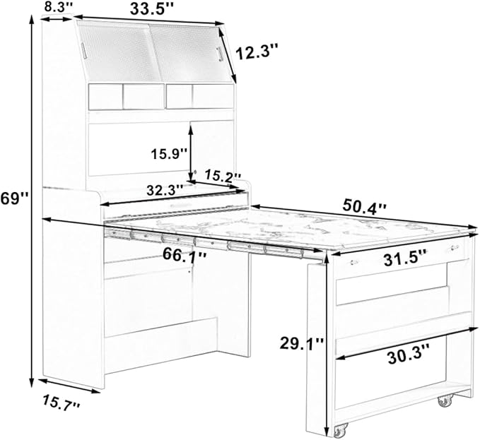Compact 33.5x15.7x69inch Buffet - Image 2