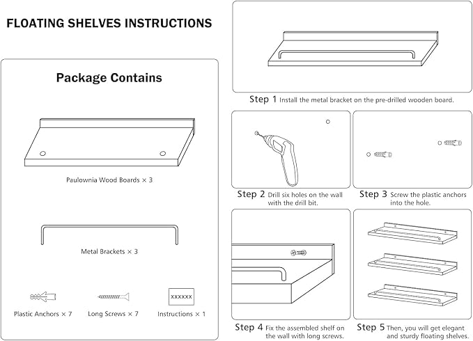 RYOFOBETTO 22 inches Long Floating Shelves, Bathroom Decor Shelves Over Toilet - Image 8