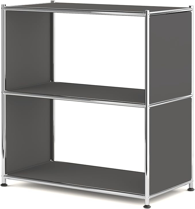 32-Inch 2-Tier Metal Bookcase, Open Shelf Storage Organizer by SIMPLINK