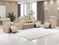 Power Recliner Sofa Set, Leather Reclining Couch & Chair Set, Living Room by LYfurniture