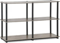 Furinno TURN-N-TUBE Storage Shelves, 3-Tier 47.4 Wide Book Shelf, Corner Shelf by Furinno-FitsYourSpaceFitsYourBudget