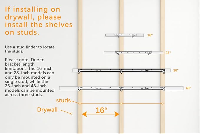 BAYKA Floating Shelves Grey, 22.5 inch Rustic Wood Wall Mounted Shelves - Image 9