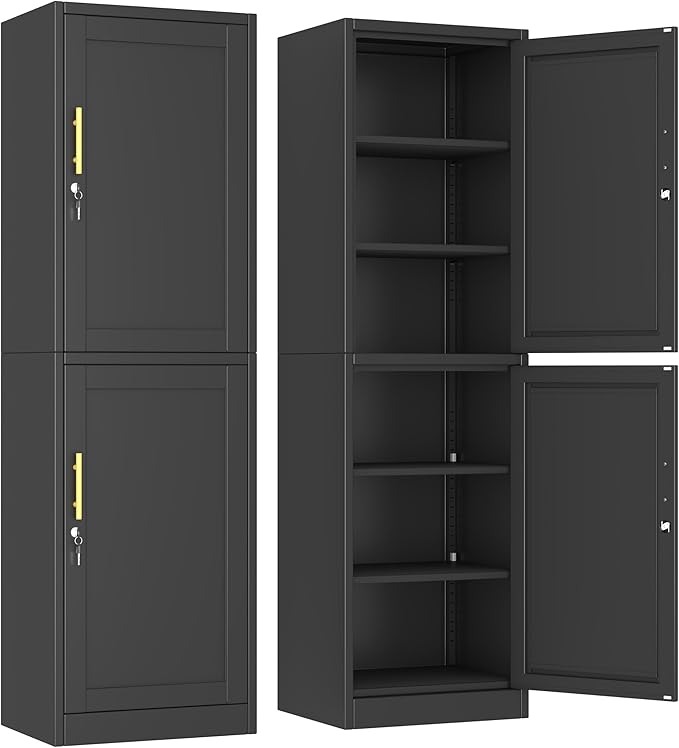 Ckzbx Metal Locker Tall Narrow Storage Cabinet, Gym Home Office, Entryway and by Ckzbx