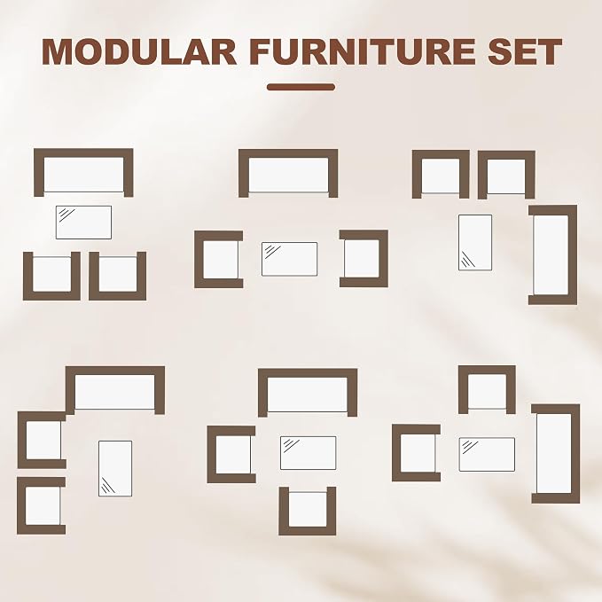 GAOMON 4-Piece Patio Furniture Set, Modern PE Rattan Conversation Set - Image 7