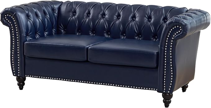Mid-Century Sofa Chair, Faux Leather Accent Chair - Image 6
