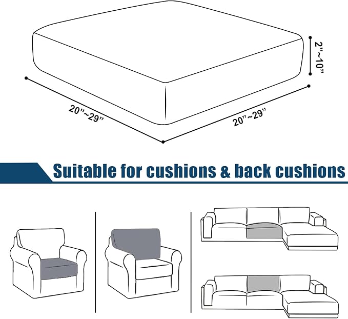 Water Repellent Single Seat Cushion Cover, Replacement Chair/Sofa Cushion - Image 5