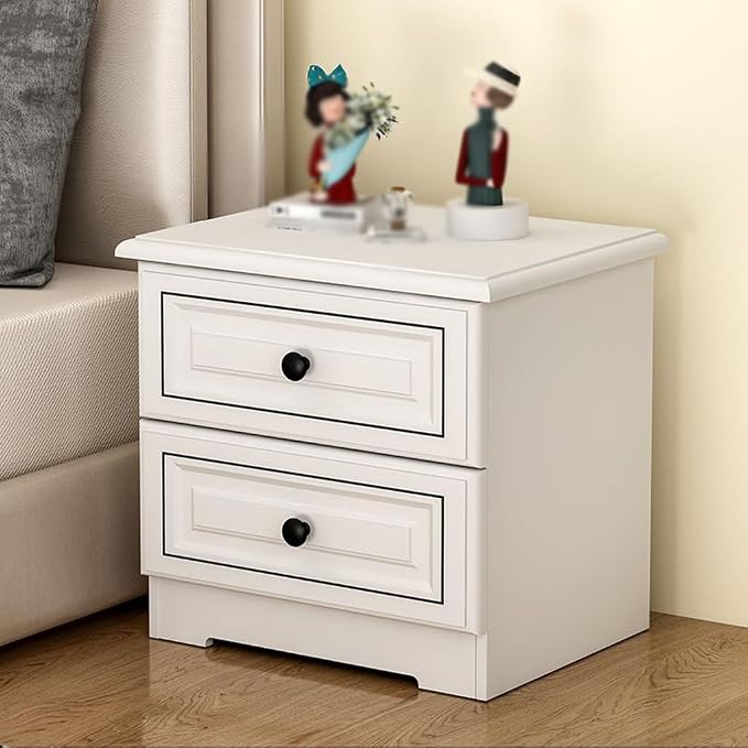 Bedroom Furniture Light Luxury Solid Wood Bedside Table, Simple Home Storage - Image 2