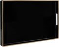 MAONAME Black Decorative Tray for Coffee Table, Modern Serving Tray by MAONAME
