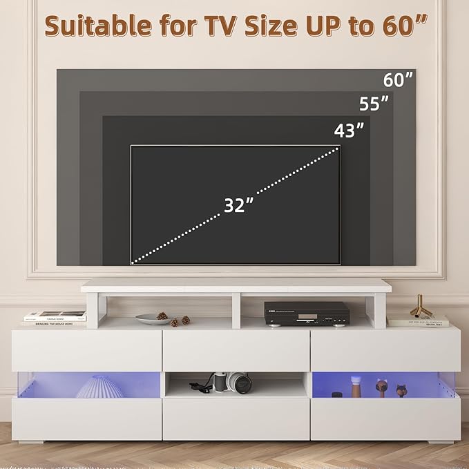YAOHUOO 45" Large TV Riser for 32-60 inch TV, TV Riser Stand Shelf - Image 3
