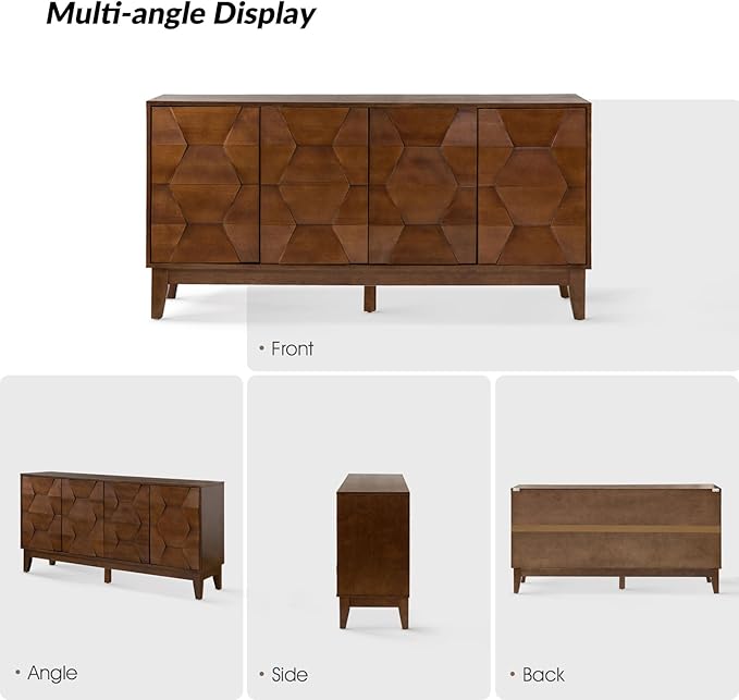 HULALA HOME Mid Century Sideboard Buffet Cabinet - Image 6