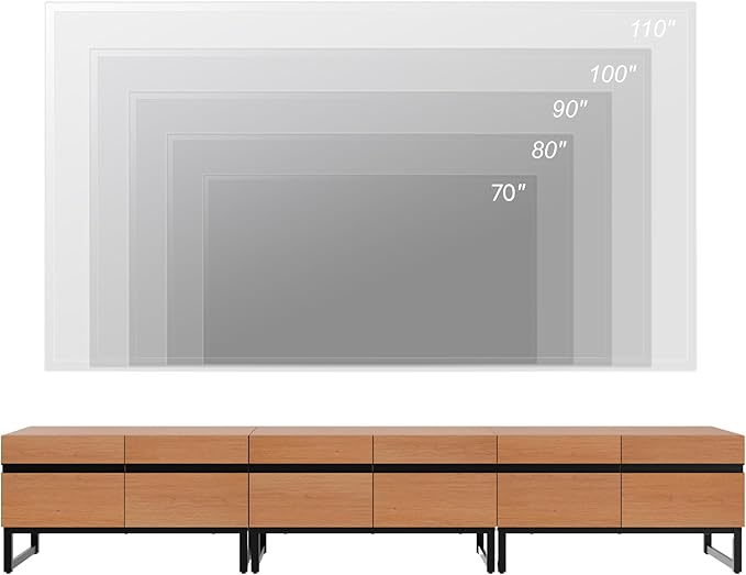 WAMPAT Modern TV Stand for 32-110 Inch TVs, Wood Entertainment Center - Image 5