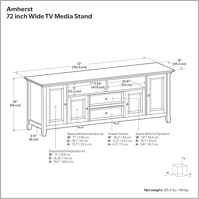 SIMPLIHOME Amherst TV Stand - Image 15