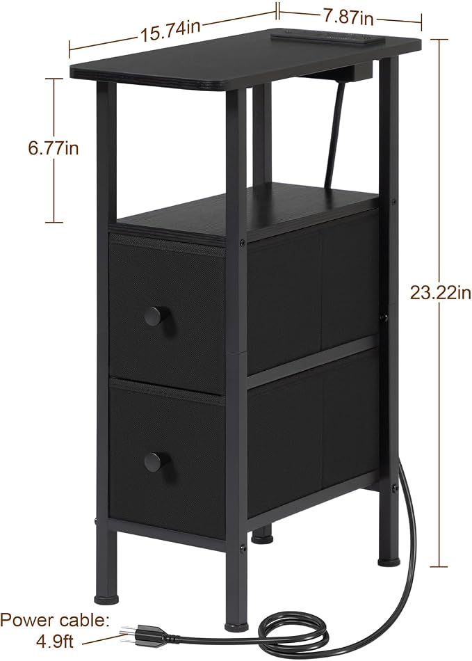 LOAKEKEL Narrow Nightstand - Image 3