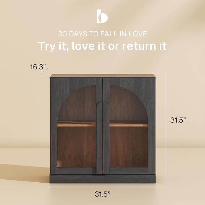 BELLEZE Bijou Set of 4 Wall-to-Wall Storage Cabinets - Image 2
