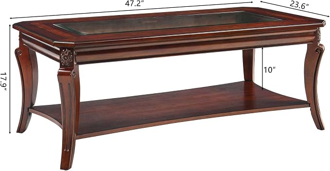 Rectangle Coffee Table for Living Room, Solid Wood Coffee Table - Image 2