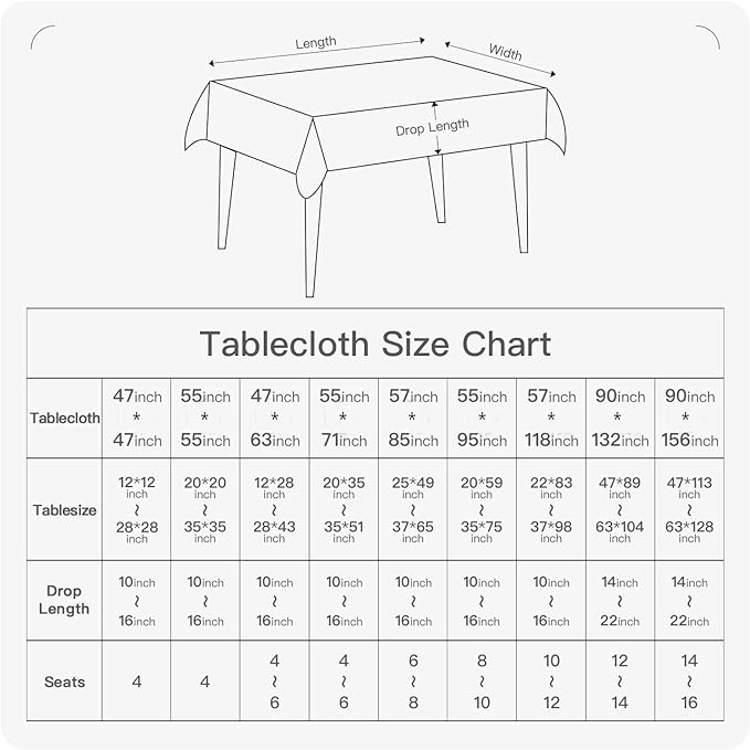 BALCONY & FALCON Rectangle Tablecloth，Washable Wrinkle Resistant and Water - Image 7
