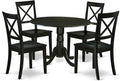 East West Furniture DLBO5-BLK-W 5 Piece Dinette Set by EastWestFurniture