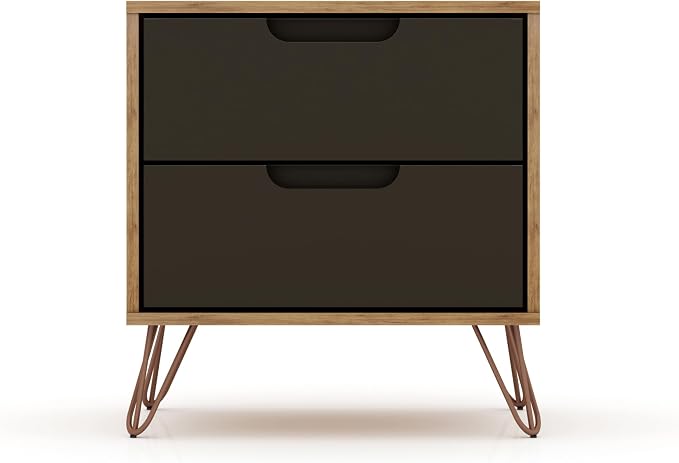 Elegant Gray Nightstand with Shelf and Drawer Made from Sustainable Materials - Image 4