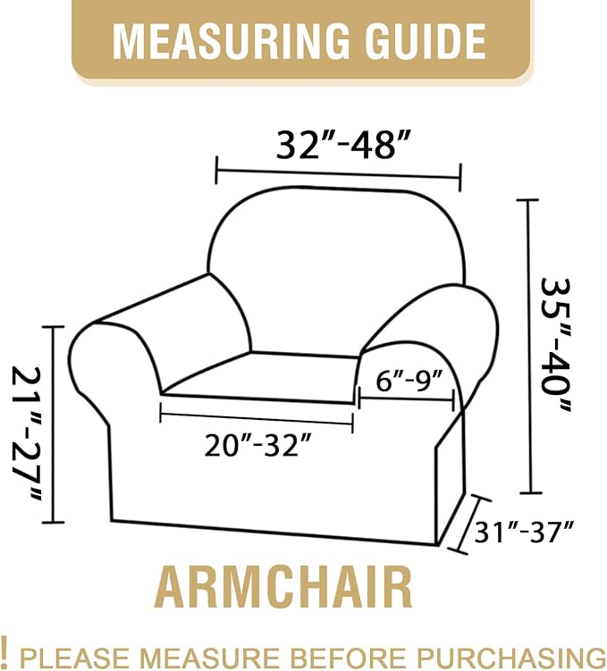 H.VERSAILTEX Floral Pattern Chair Covers Armchair Printed Chair Slip Covers - Image 4