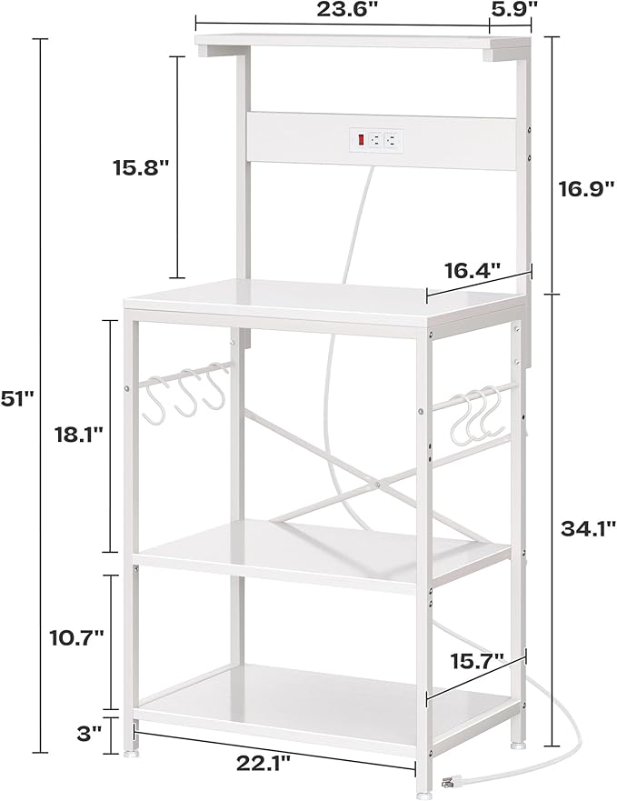 SUPERJARE Kitchen Bakers Rack - Image 7