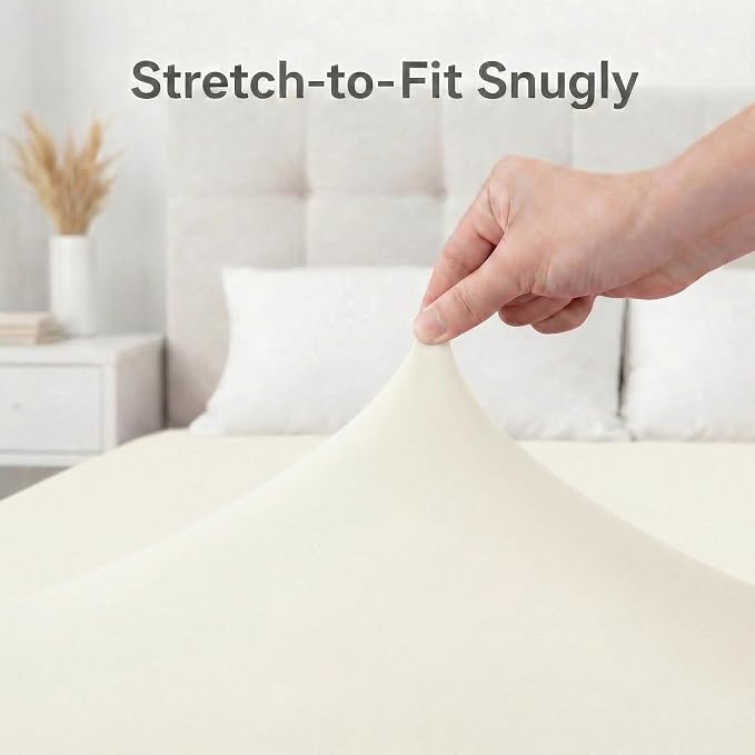 Stretchy Twin Fitted Sheet for 4 Inch Low Profile Mattress - Image 2