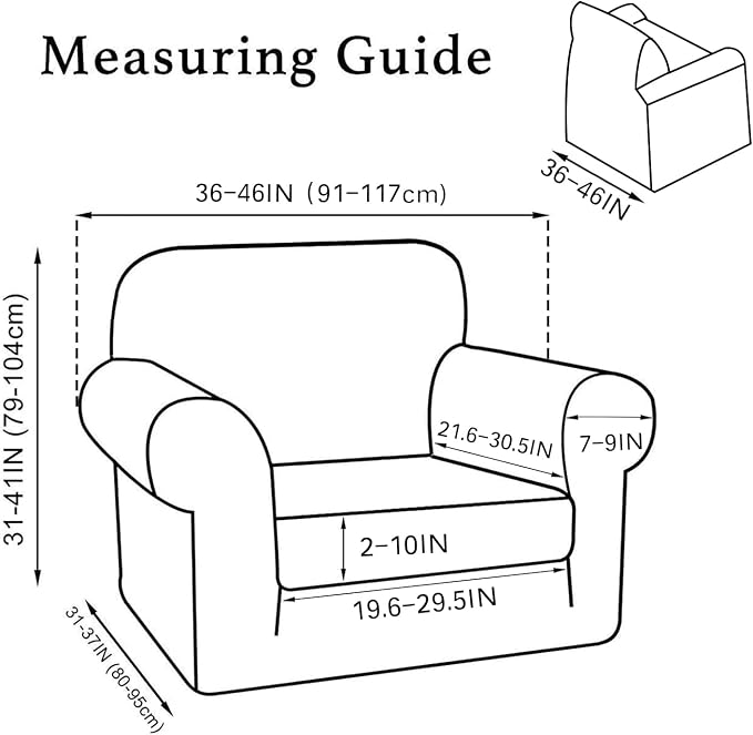 2 Piece Chair Covers Chair Slipcovers - Image 2
