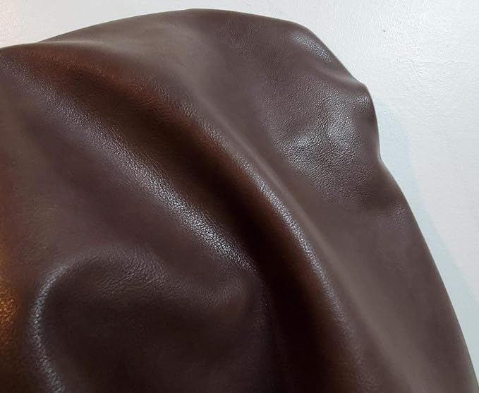 NAT Leathers | Brown Soft Faux Leather Fabric Sheet PU | 2 Yards Cut by The - Image 5