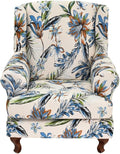 HAOYONG Wing Chair Slipcovers Stretch Wingback Chair Covers Printed 2 Pieces by HAOYONG