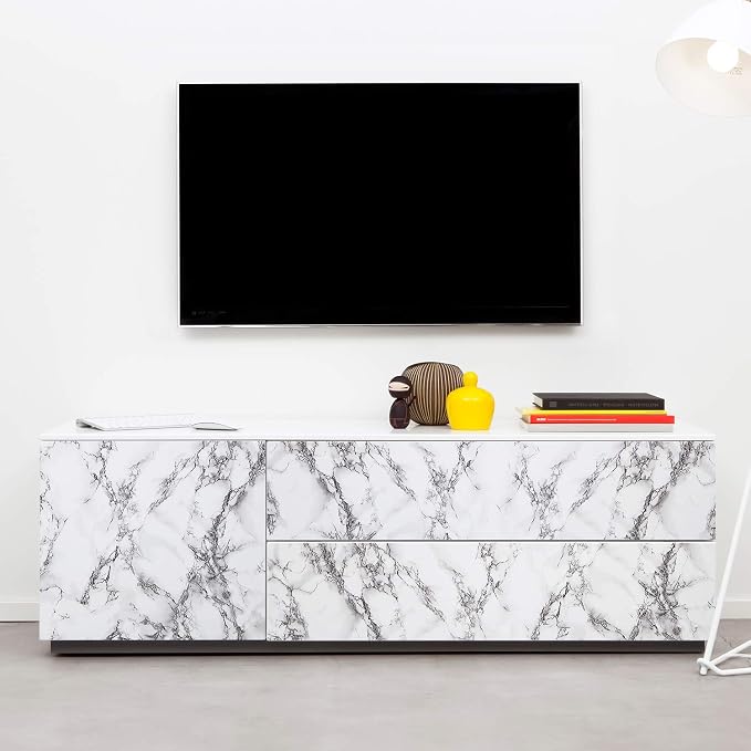 Livelynine Marble Wall Paper Kitchen Countertop Peel and Stick Wallpaper - Image 4