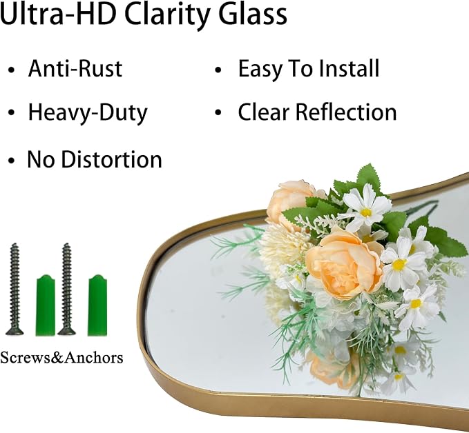 Large Irregular Mirror, Modern Organic Mirrors - Image 4