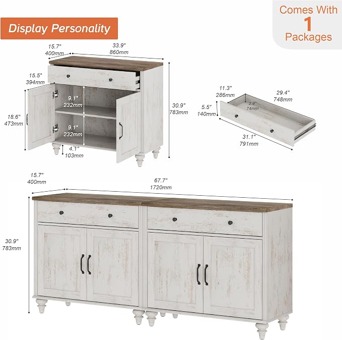 WAMAPT Modern Buffet Cabinet - Image 2