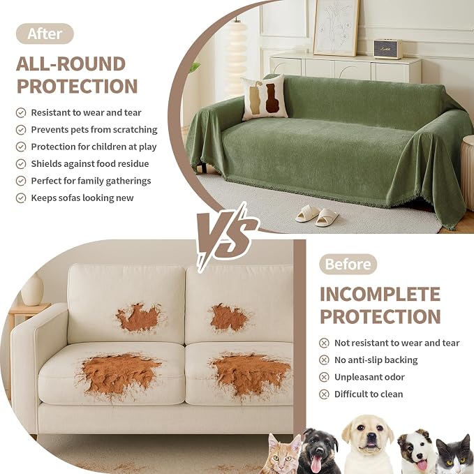 Armchair Couch Cover for Dogs 1 Cushion, Washable Recliner Covers Sofa Protector - Image 3