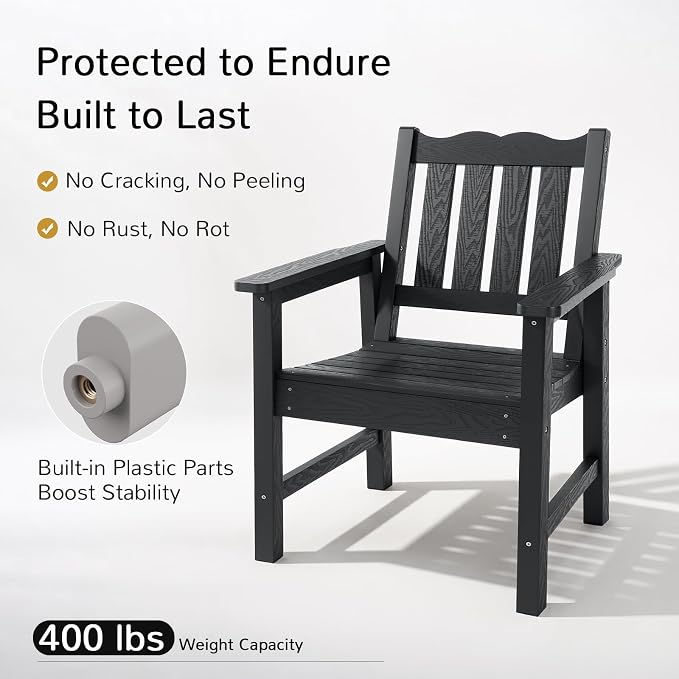 Stoog Weatherproof Outdoor Bench & Outdoor Chairs Set, Patio Furniture Set - Image 5