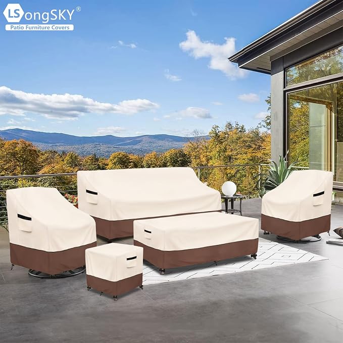 Patio Swivel Chair Cover 4 Pack, Waterproof Heavy Duty Patio Chair Covers - Image 8