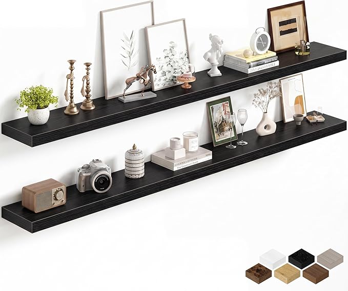 Fun Memories 72Inch Long Floating Shelves, 8 Inch Deep Shelves by FunMemories