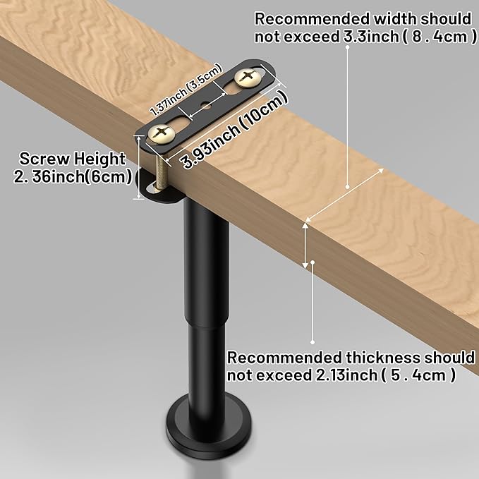 Wlrrcwdttc 2 Pcs Adjustable Height Bed Support Legs 5.9-10.5 inch, Bed Frame - Image 6