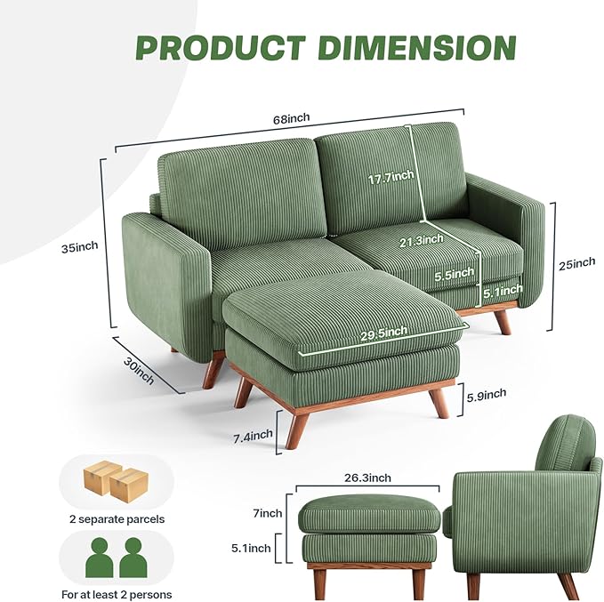 Vesgantti 68" Loveseat Sofa - Image 2