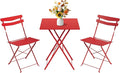 GarveeLife 3 Piece Patio Bistro Set, Folding Patio Bistro Table and Chairs Set by GarveeLife